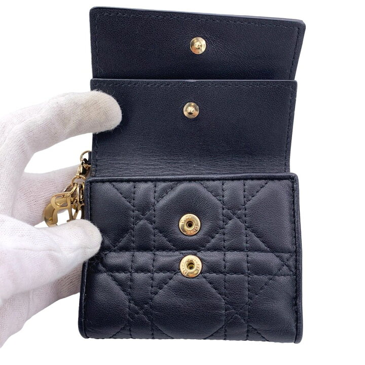 楽天市場】【中古】 C.Dior ディオール LADY DIOR ロータスウォレット 