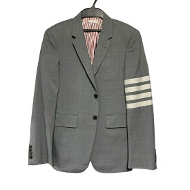 【中古】 THOM BROWNE トム ブラウン テーラードジャケット グレー 7-1R メンズ 無地 ボーダー 23045884MY