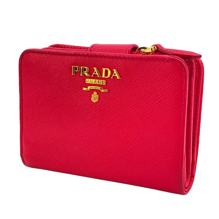 楽天市場】【中古】 PRADA プラダ サフィアーノ L字ファスナー 2つ折り  