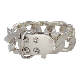 【中古】 HERMES エルメス ブックルセリエTGM ブレスレット SV925 ヴィンテージ ベルト チェーン バングル メンズ 25029379 AO