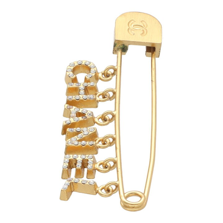 楽天市場】【中古】 CHANEL シャネル ブローチ 01P ロゴ ライン 