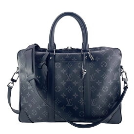 【中古】LOUIS VUITTON ルイ・ヴィトン ポルト ドキュマン・ヴォワヤージュ M46457 モノグラム・エクリプス キャンバス ブラック ノワール ビジネスバッグ・ブリーフケース 25023583 RD