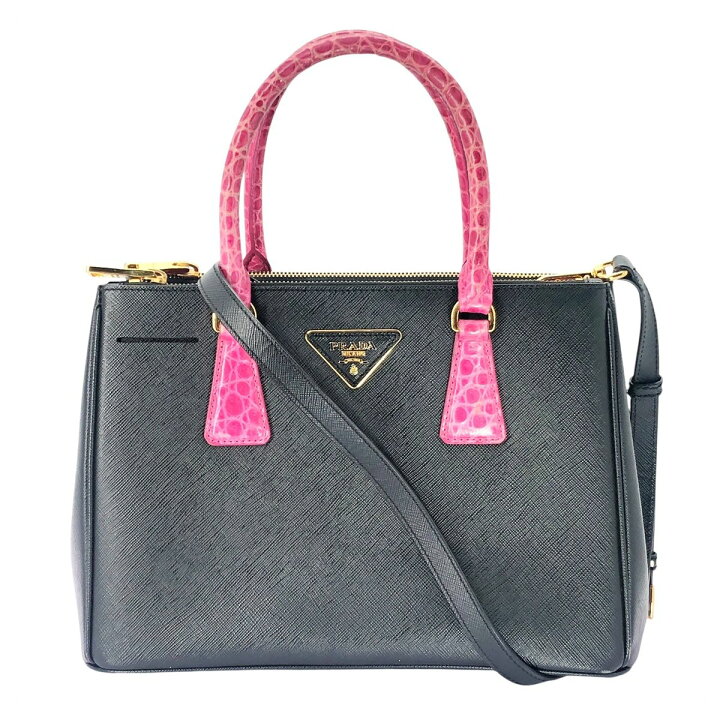 楽天市場】【中古】 PRADA プラダ ガレリア ミディアム 1BA863 