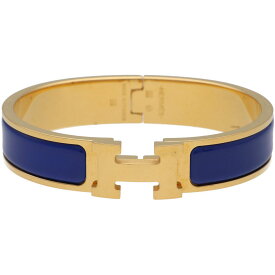 【中古】 HERMES エルメス エナメルブレスレット 《クリックH》 ブルー ゴールド バングル クリッククラック 26013632 RS