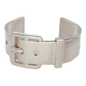 【中古】 HERMES エルメス ブックルセリエ カフバングル Ag925 ブレスレット ラージ ワイド ベルト シルバー アクセサリー メンズ レディース 25026934 AO