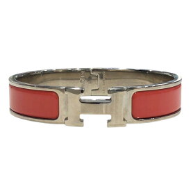 【中古】 HERMES エルメス ブレスレット クリッククラック PM バングル ピンク シルバー金具 レディース 23024403 SA