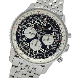 【全品5％OFF！27日9:59迄】ブライトリング BREITLING ナビタイマー A12322 時計 メンズ ブランド コスモノート クロノグラフ 手巻き ステンレス SS シルバー ブラック 磨き済み 【中古】