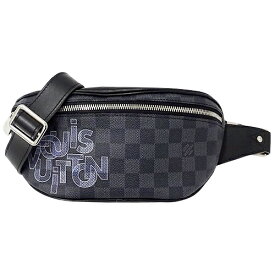 【ほぼ全品10％OFF！25日20時～5時間限定】ルイ ヴィトン LOUIS VUITTON バッグ ダミエ グラフィット リンク メンズ ブランド ボディバッグ ウエストバッグ バムバッグ N40295 ブラック グレー おしゃれ 【中古】