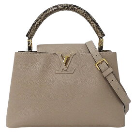 【全品ポイント5倍！18日終日！】ルイ ヴィトン LOUIS VUITTON バッグ レディース ブランド ハンドバッグ ショルダーバッグ 2way カプシーヌ BB トリヨン ガレ N92041 パイソン グレージュ ベージュ おしゃれ 斜め掛け 【中古】