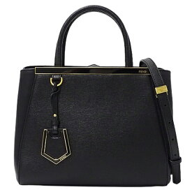 フェンディ FENDI バッグ レディース ブランド ハンドバッグ ショルダーバッグ 2way プチ トゥージュール レザー ブラック 8BH253 黒 斜め掛け おしゃれ 【中古】