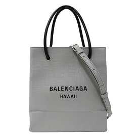 バレンシアガ BALENCIAGA バッグ レディース ブランド ハンドバッグ ショルダーバッグ 2way レザー グレー 555140 ハワイ限定 小さめ おしゃれ シンプル 可愛い 【中古】