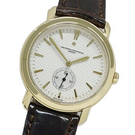 ヴァシュロン・コンスタンタン VACHERON CONSTANTIN マルタ グランクラシック 81000 時計 メンズ ブランド スモールセコンド 手巻き 750YG レザー 裏スケ 磨き済み 【中古】