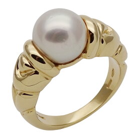 ブルガリ BVLGARI リング レディース ブランド 指輪 750YG パール パッソドッピオ イエローゴールド 約12号 ジュエリー【中古】