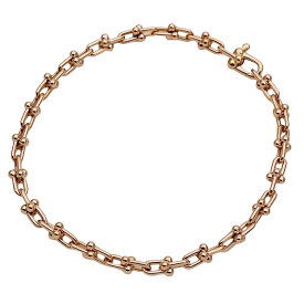 【全品1000円OFFクーポン配布！13日〜17日まで】ティファニー TIFFANY&Co. ブレスレット レディース ブランド 750PG ハードウェア マイクロ リンク ピンクゴールド ジュエリー 磨き済み 【中古】