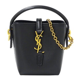 サンローラン SAINT LAURENT バッグ レディース ブランド ショルダーバッグ LE37 バケットバッグ マイクロ カーフレザー ブラック 黒 チェーンショルダー 小さめ おしゃれ 【中古】
