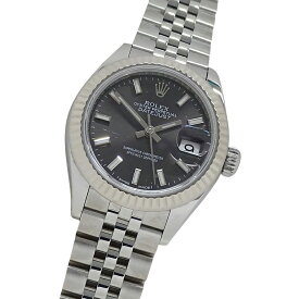ロレックス ROLEX デイトジャスト 279174 ランダム番 時計 レディース ブランド 自動巻き AT ステンレス SS ホワイトゴールド WG グレー ルーレット 磨き済み 【中古】