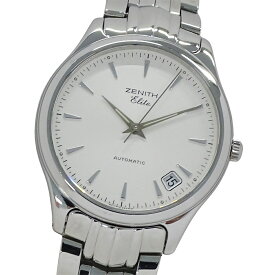 【最大10％OFF!9日20時〜16日1時59分迄！】ゼニス ZENITH エリート 02.0040.670 時計 メンズ ブランド デイト 自動巻き AT ステンレス SS シルバー ラウンド 磨き済み 【中古】