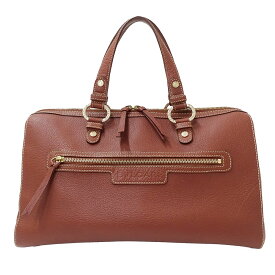 ブルガリ BVLGARI バッグ レディース メンズ ブランド ハンドバッグ ミニボストンバッグ レザー マキシレッタレ ブラウン 旅行 おでかけ 無地 シンプル 【中古】