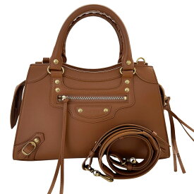 バレンシアガ BALENCIAGA バッグ レディース ブランド ハンドバッグ ショルダーバッグ 2way レザー ネオクラシック スモール ブラウン おでかけ 肩掛け 【中古】