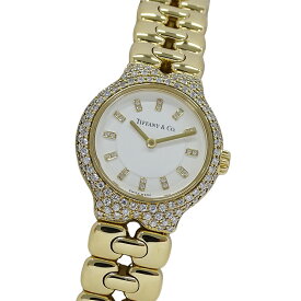 【最大10％OFF!9日20時〜16日1時59分迄！】ティファニー TIFFANY&Co. 時計 レディース ブランド ティソロ ダイヤモンド クオーツ QZ 750YG 18K 金無垢 L0133 ゴールド 磨き済み 【中古】