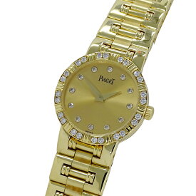 【最大10％OFF!9日20時〜16日1時59分迄！】ピアジェ PIAGET 時計 レディース ブランド ダンサー ダイヤモンド クオーツ QZ 750YG ゴールド 80564K81 金無垢 ラウンド 磨き済み 【中古】