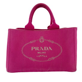 プラダ PRADA バッグ レディース ブランド カナパ ハンドバッグ キャンバス ピンク BN1877 M おしゃれ A4 大きめ 大容量 カジュアル 【中古】