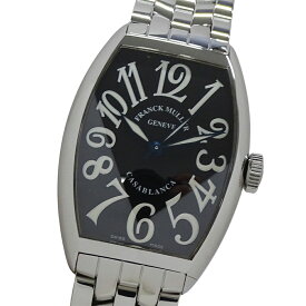 【最大10％OFF!9日20時〜16日1時59分迄！】フランクミュラー FRANCK MULLER カサブランカ 5850 時計 メンズ ブランド 自動巻き AT ステンレス SS シルバー ブラック 磨き済み 【中古】