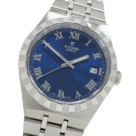 【最大10％OFF!9日20時〜16日1時59分迄！】チューダー チュードル TUDOR ロイヤル 28500 時計 メンズ ブランド デイト 自動巻き AT ステンレス SS シルバー ブルー 磨き済み 【中古】