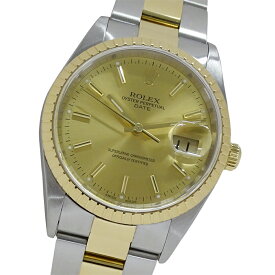 ロレックス ROLEX オイスターパーペチュアル デイト 15223 P番 時計 メンズ ブランド 自動巻き AT ステンレス SS ゴールド YG コンビ 磨き済み 【中古】