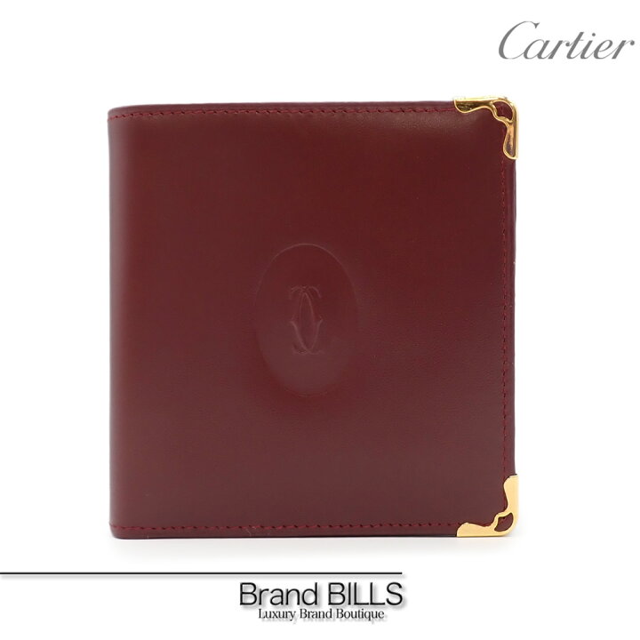 楽天市場】未使用品 Cartier カルティエ マストライン 二つ折り財布 