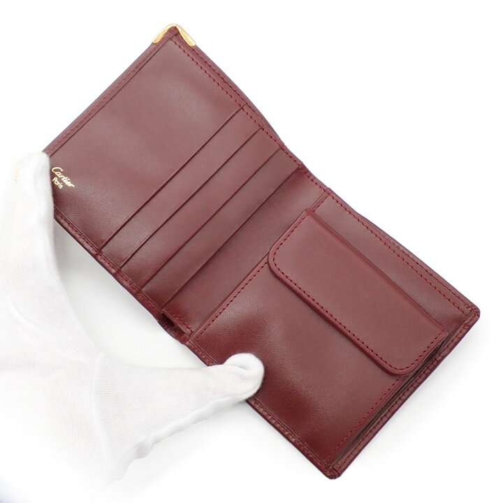 楽天市場】未使用品 Cartier カルティエ マストライン 二つ折り財布 