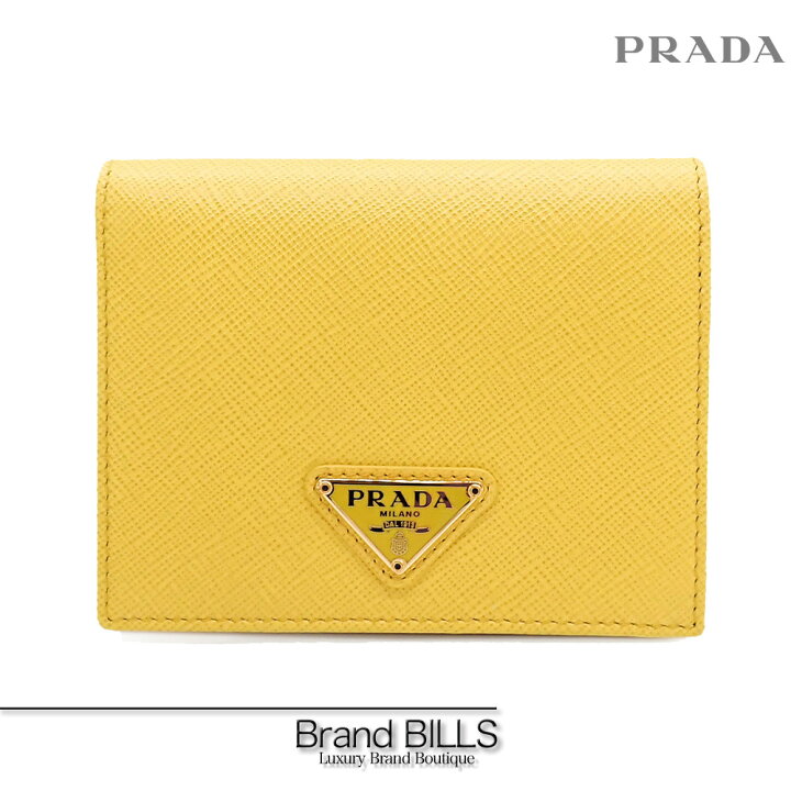 楽天市場】未使用品 PRADA プラダ サフィアーノ 二つ折り財布 コンパク 