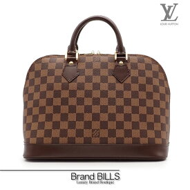 未使用品 LOUIS VUITTON ルイ ヴィトン アルマPM ハンドバッグ 旧型 廃番 ダミエ ブラウン レッド ゴールド金具 N51131 送料無料 【中古】