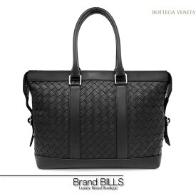 未使用品 BOTTEGA VENETA ボッテガ ヴェネタ クラシック イントレチャート トートバッグ 667275 カーフレザー ブラック シルバー金具 送料無料 【中古】