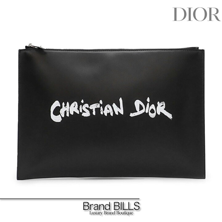 Christian Dior ひきつら クリスチャンディオールロゴレザークラッチバッグ 
