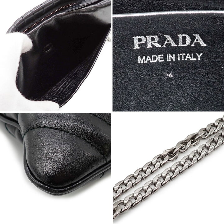 楽天市場】美品 PRADA プラダ ダイアグラム チェーン ショルダーバッグ 
