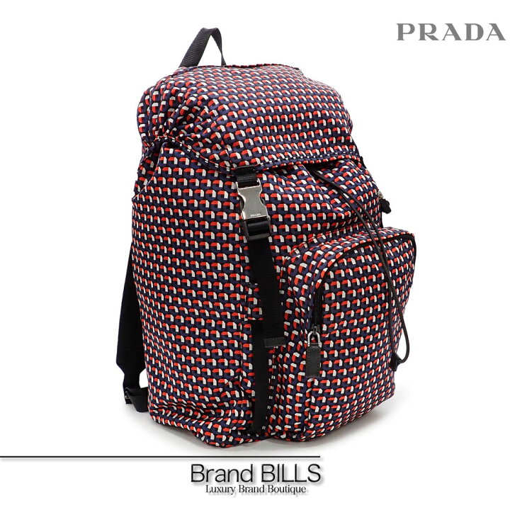 楽天市場】未使用品 PRADA プラダナイロン バックパック リュック 総柄  