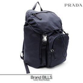 美品 PRADA プラダ バックパック リュックサック V135 テスート ネイビー トライアングルロゴ 送料無料 【中古】