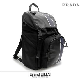 未使用品 PRADA プラダ バックパック リュック 2VZ135 テスート ヴィテッロ NERO BLUET マットブラック金具 送料無料 【中古】