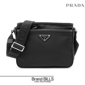未使用品 PRADA プラダ メッセンジャーバッグ ショルダーバッグ ユニセックス テスート サフィアーノ NERO ブラック 2VH093 送料無料 【中古】