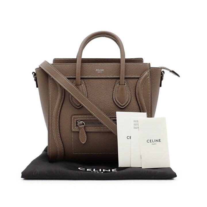 楽天市場】未使用品 CELINE セリーヌ ラゲージ ナノショッパー 