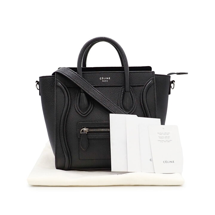 楽天市場】未使用品 CELINE セリーヌ ラゲージ ナノショッパー 