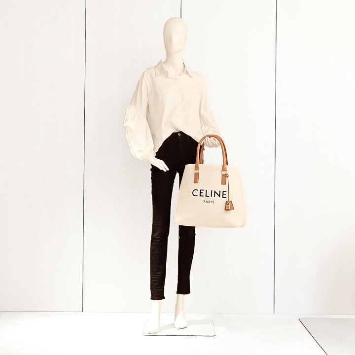 CELINE セリーヌ ホリゾンタルカバ キャンバス トートバッグ ハンドバック