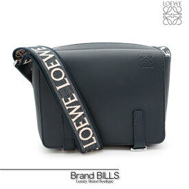 未使用品 LOEWE ロエベ ミリタリー メッセンジャーバッグ XS メンズ ショルダーバッグ カーフ ネイビー B553A72X21 送料無料 【中古】