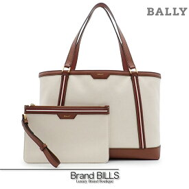 未使用品 BALLY バリー トートバッグ CODE TOTE LF ナチュラル ベージュ ブラウン ファブリック レザー WAE03W 送料無料 【中古】