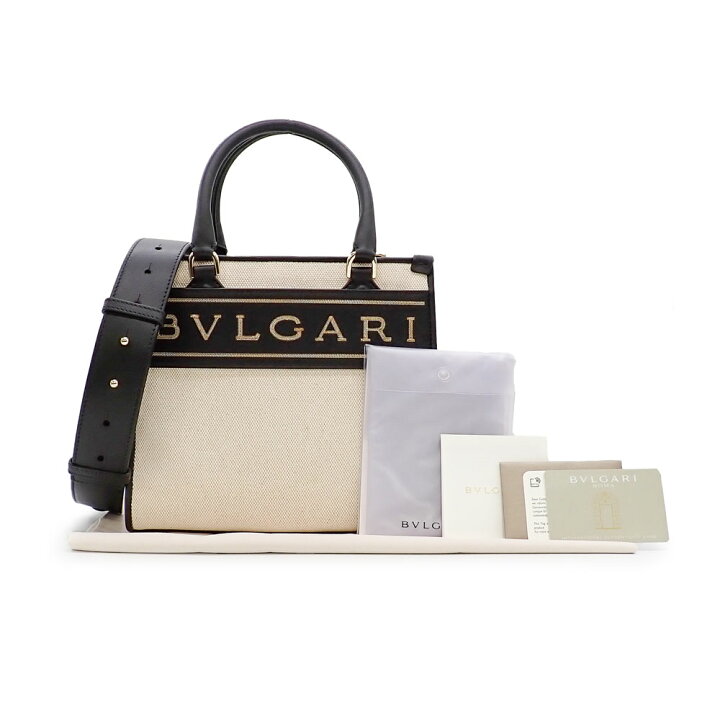 楽天市場】未使用品 BVLGARI ブルガリ ロゴ スモールトート 