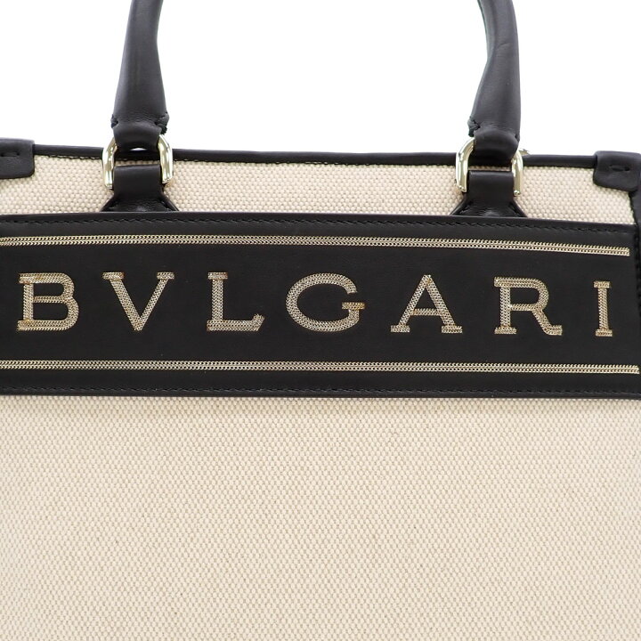 楽天市場】未使用品 BVLGARI ブルガリ ロゴ スモールトート 