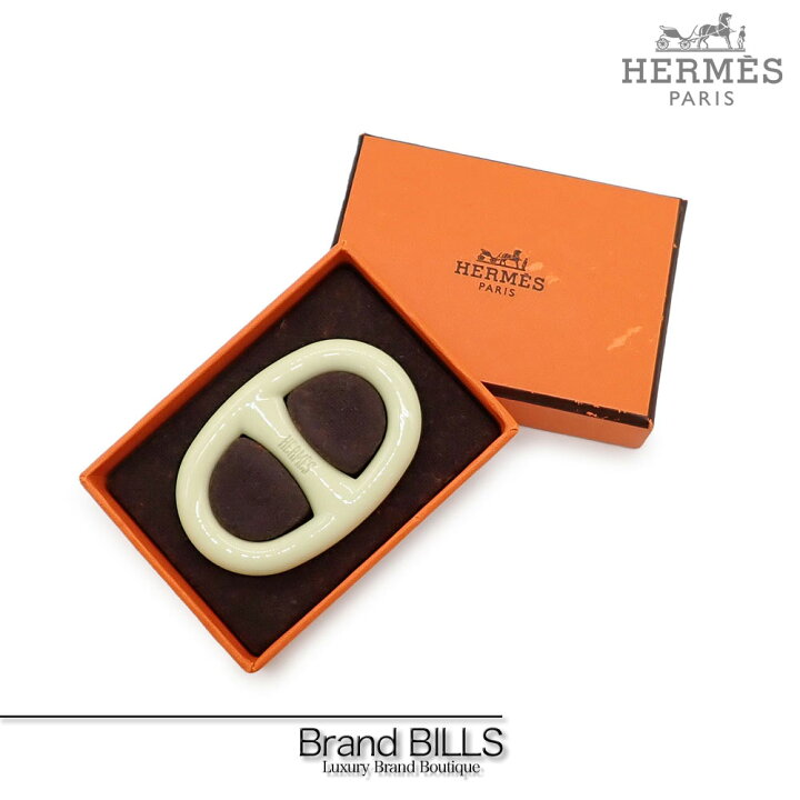 楽天市場】未使用品 HERMES エルメス スカーフリング シェーヌダンクル 