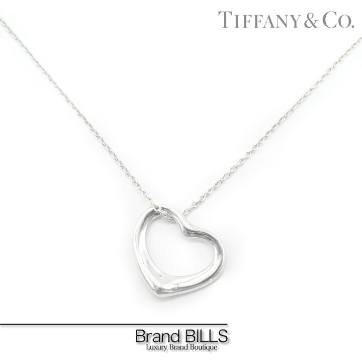 楽天市場】美品 Tiffany & Co ティファニー オープンハート ネックレス 