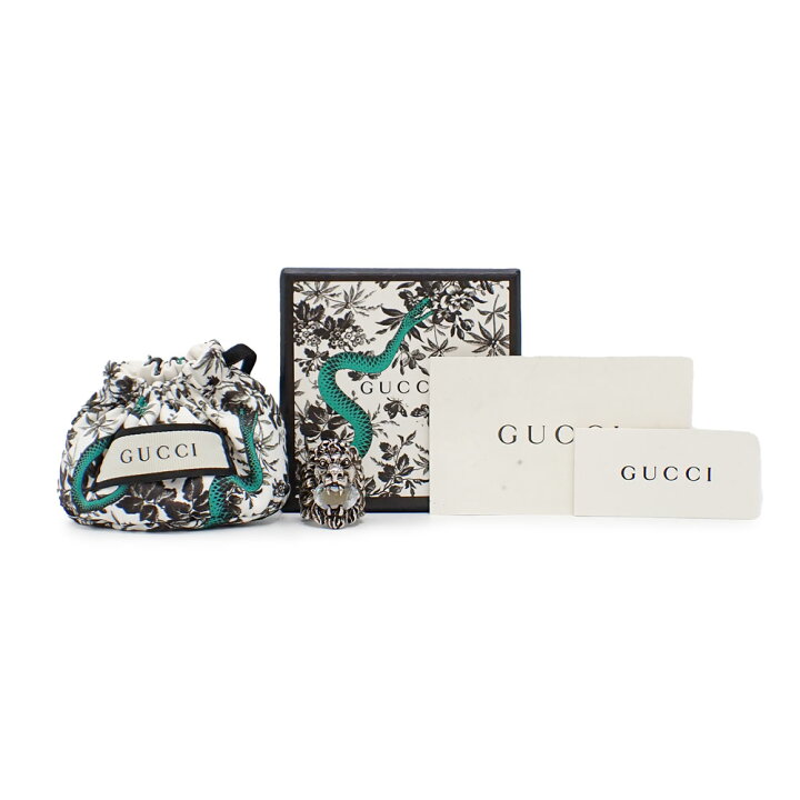 楽天市場】美品 GUCCI グッチ ライオンヘッド リング 指輪 402763 